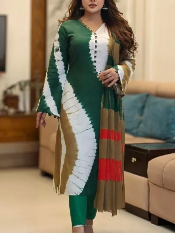 Boutique printed Cotton luxury 3 piece set